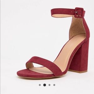 Barely there block heel sandal